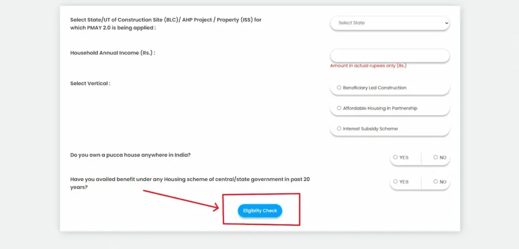 click Eligibility Check